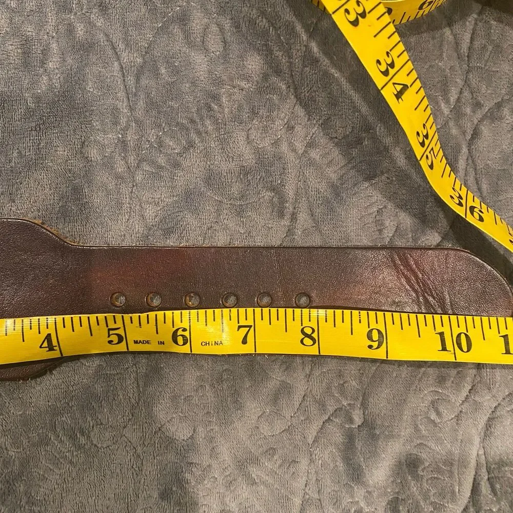 Genuine Brown Leather Women's Belt Size Medium - Picture 11 of 12